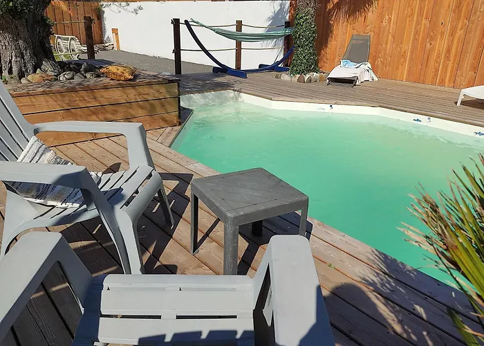 Cottage La Dune Avec Piscine Les Cigales Du Bassin A Gujan-Mestras